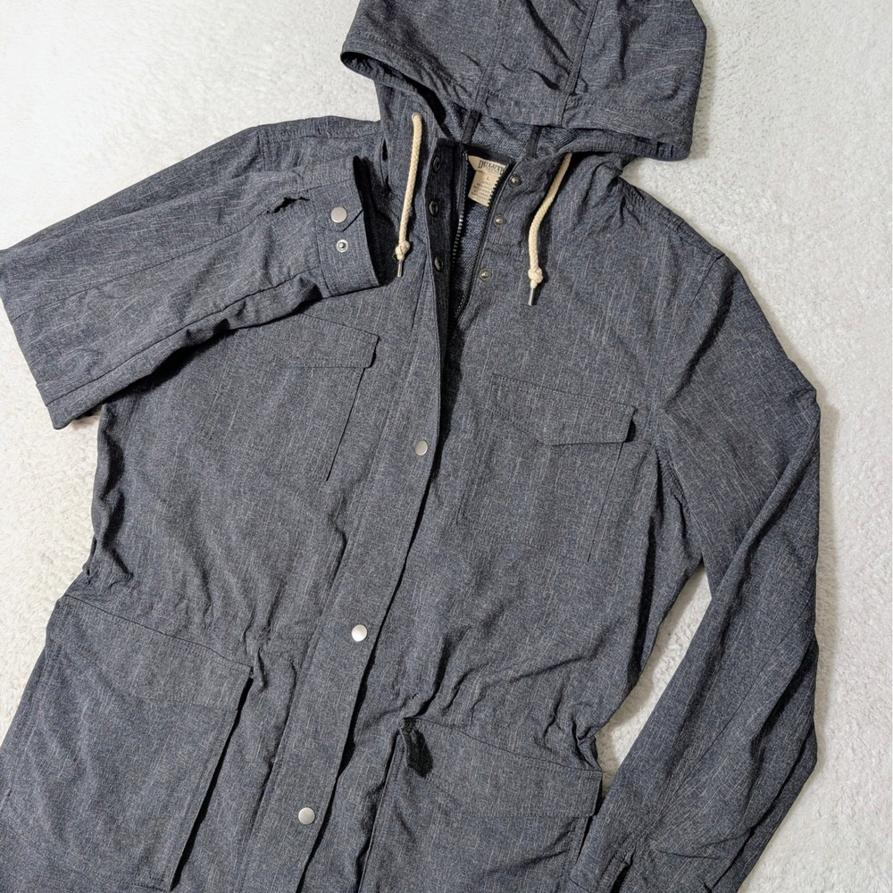NEW! Duluth Trading Co Field Jacket Womens L Charcoal Stretch Hooded L/S 3237-34